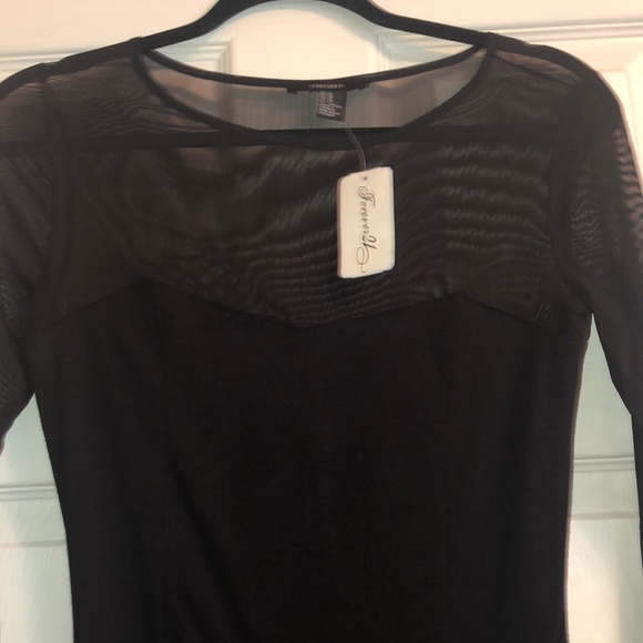 Forever 21 NWT Short Black Body-con Dress Size M - Picture 5 of 8